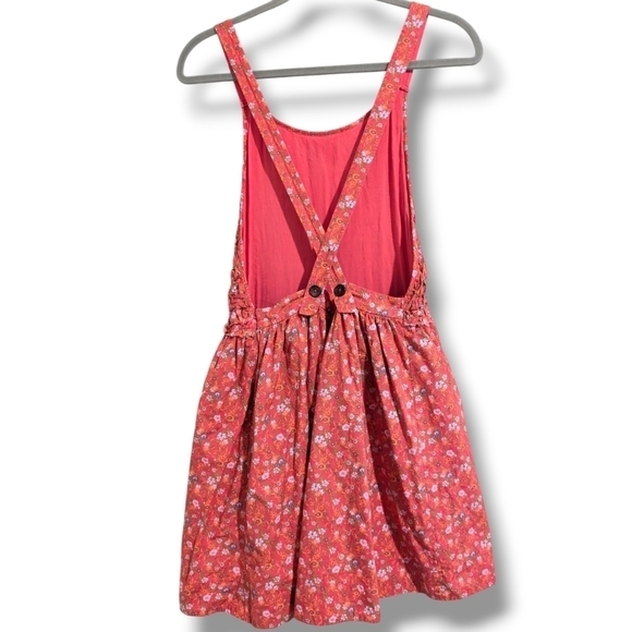 Free People Red Ditsy Floral Smocked Sleeveless Flowy Petunia Mini Dress Girly - Picture 3 of 13